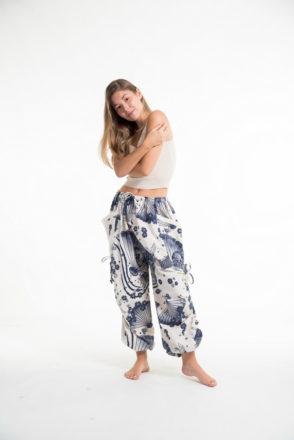 Assorted set of 5 Unisex Printed Cotton Drawstring Pants 02