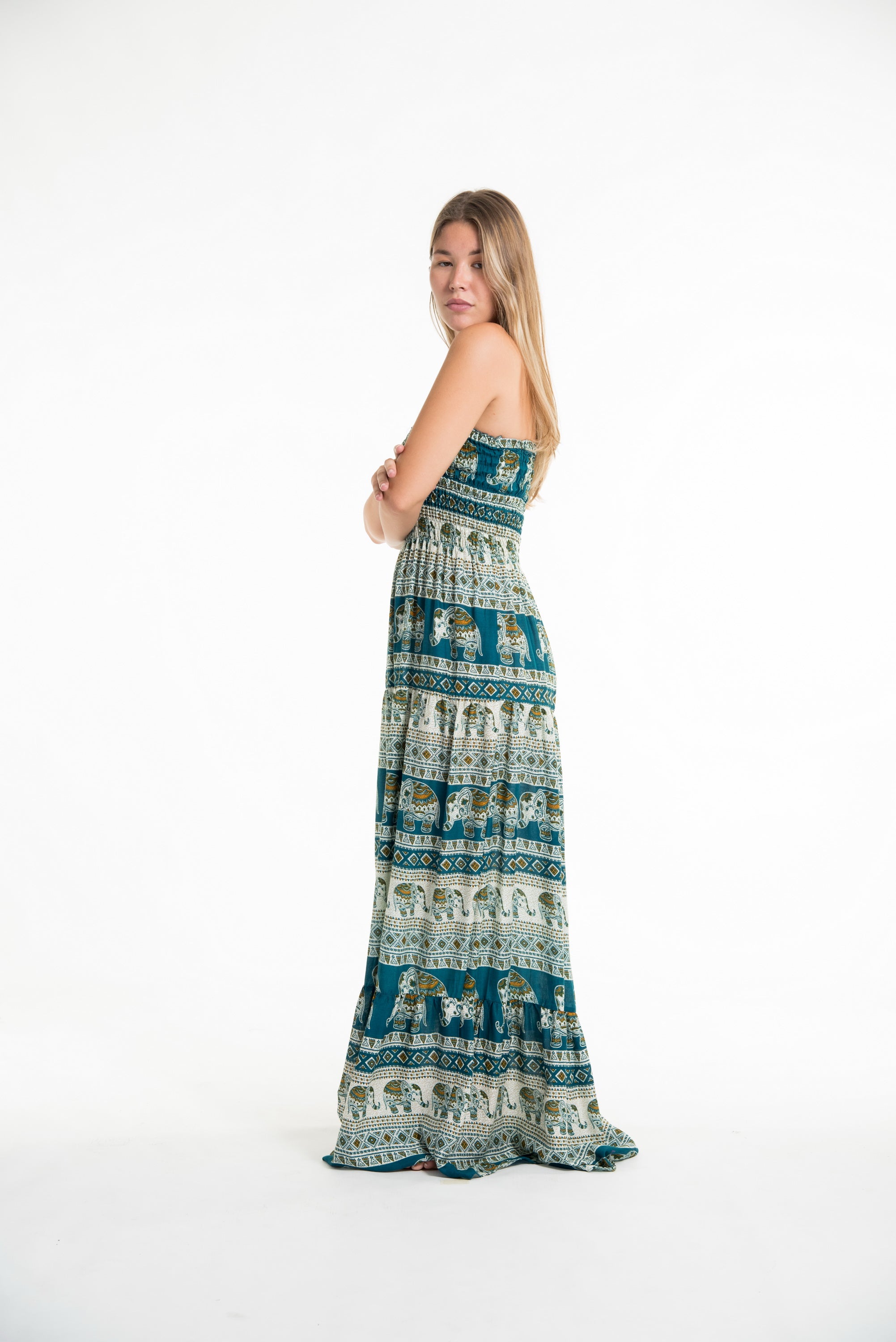 Assorted set of 5 Smocked Maxi Dresses