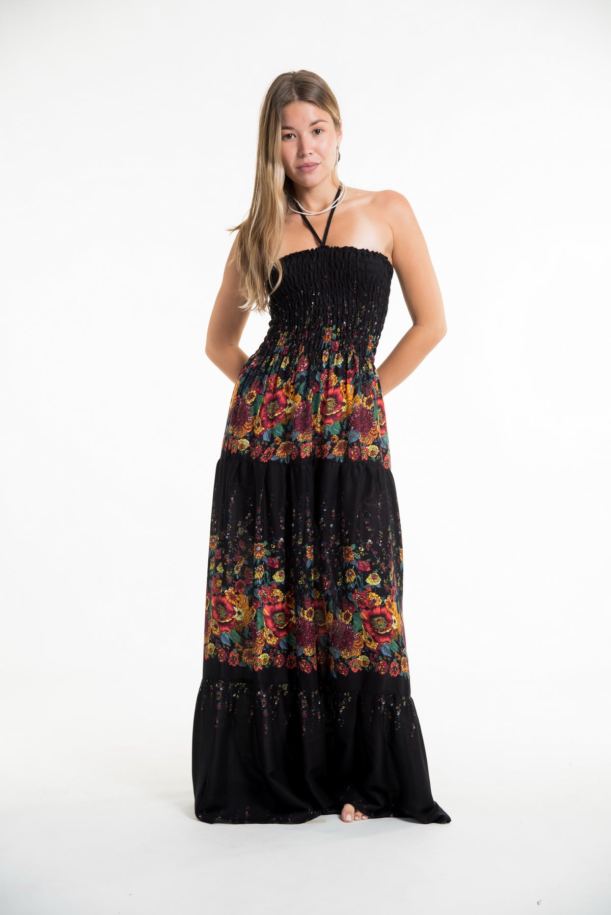 Assorted set of 5 Smocked Maxi Dresses