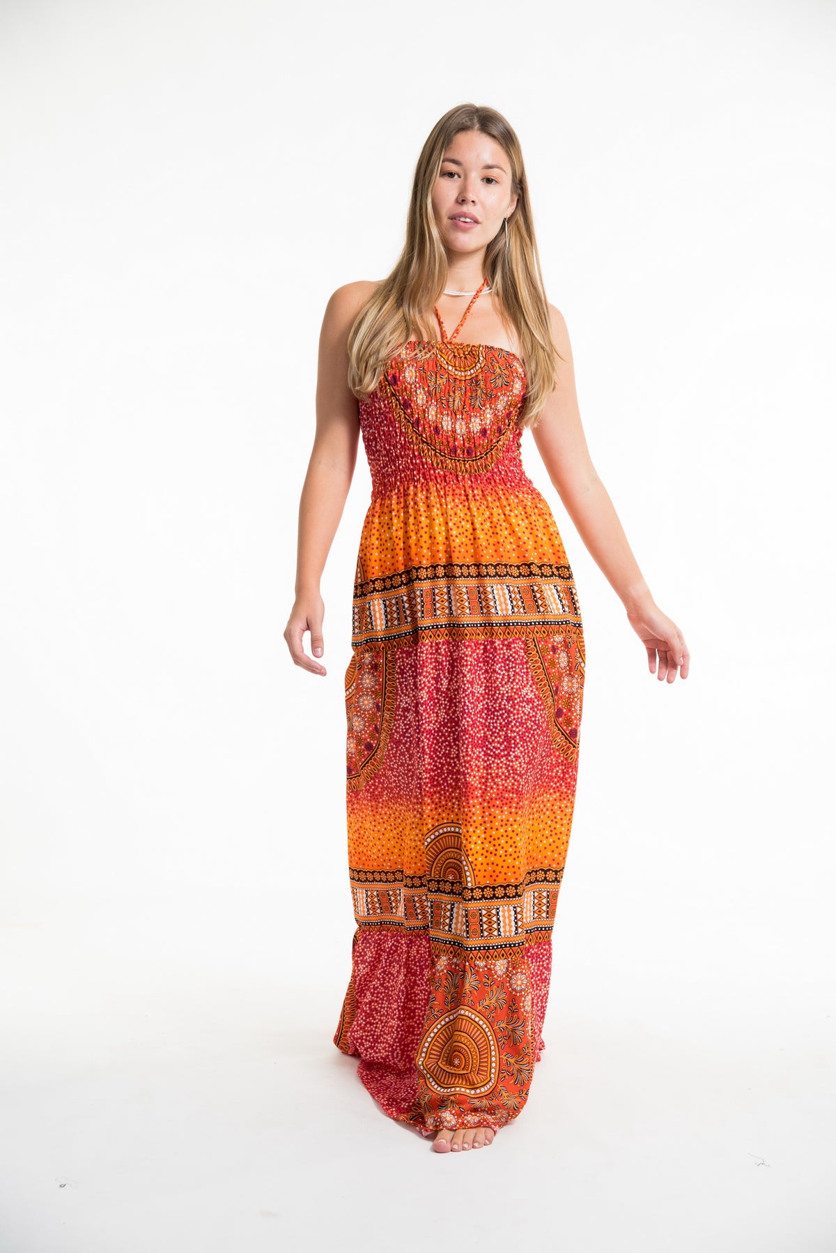 Assorted set of 5 Smocked Maxi Dresses