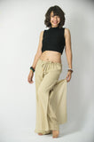 Wholesale Women's Thai Harem Double Layers Palazzo Pants in Solid Natural - $10.20