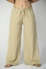 Women's Thai Harem Double Layers Palazzo Pants in Solid Natural