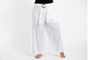 Plus Size Women's Thai Harem Palazzo Pants in Solid White