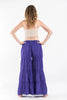 Pleated Cotton Palazzo Pants in Violet