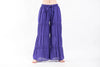 Pleated Cotton Palazzo Pants in Violet