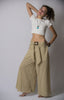 Women's Thai Harem Palazzo Pants in Solid Tan