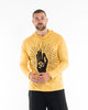 Sure Design Unisex Hand of Om Hoodie Yellow