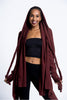 Wrap Around Hoodie Shawl in Maroon