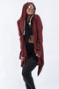 Hooded Cardigan in Maroon