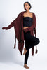 Hooded Cardigan in Maroon