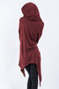 Hooded Cardigan in Maroon