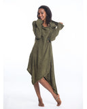 Wholesale Hooded Pixie Sweater Dress in Green - $26.00