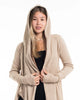 Hoodie Shawl Cardigan in Brown