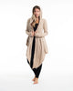 Hoodie Shawl Cardigan in Brown