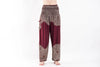 Floral Mandalas Unisex Harem Pants in Maroon