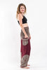 Floral Mandalas Unisex Harem Pants in Maroon