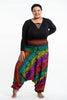 Plus Size Rainbow Elephant Drop Crotch Elephant Pants in Purple