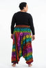 Plus Size Rainbow Elephant Drop Crotch Elephant Pants in Purple