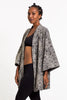 Unisex Paisley Print Cotton Kimono Cardigan in Black