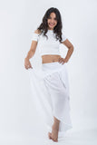 Wholesale Women's Cotton Tulip Palazzo Pants in White - $10.20