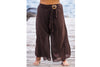 Plus Size Women's Thai Harem Palazzo Pants in Solid Brown