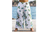 Plus Size Women's Thai Harem Palazzo Pants in Butterflies Green