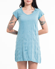 Sure Design Womens Solid Dress Turquoise
