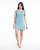 Sure Design Womens Solid Dress Turquoise