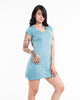 Sure Design Womens Solid Dress Turquoise