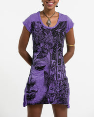 Sure Design Women's Butterfly Buddha Dress Purple