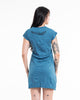 Sure Design Women's Spiritual Shroom Cat Dress Denim Blue