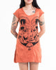 Sure Design Women's Spiritual Shroom Cat Dress Orange