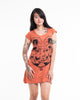 Sure Design Women's Spiritual Shroom Cat Dress Orange