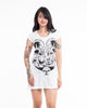 Sure Design Women's Spiritual Shroom Cat Dress White
