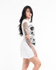 Sure Design Women's Spiritual Shroom Cat Dress White