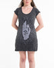 Sure Design Women's Hand of Om Dress Silver on Black
