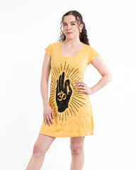 Sure Design Women's Hand of Om Dress Yellow
