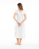 Sure Design Womens Spirit Shroom Cat V Neck Tee Dress White