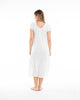 Sure Design Womens Hand of Om V Neck Tee Dress White