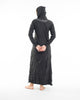 Sure Design Womens Octopus Long Sleeve Hoodie Dress Silver on Black
