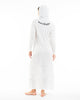 Sure Design Womens Spiritual Shroom Cat Long Sleeve Hoodie Dress White