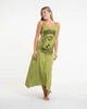 Sure Design Womens Lotus Buddha Long Tank Dress in Lime