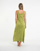 Sure Design Womens Lotus Buddha Long Tank Dress in Lime