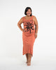 Sure Design Womens Octopus Scoop Neck Tank Dress Orange L/XL