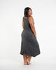 Sure Design Womens Octopus Scoop Neck Tank Dress Silver on Black L/XL