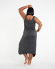 Sure Design Womens Octopus Scoop Neck Tank Dress Silver on Black L/XL