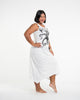 Sure Design Womens Octopus Scoop Neck Tank Dress White L/XL