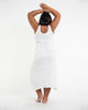 Sure Design Womens Octopus Scoop Neck Tank Dress White L/XL