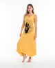 Sure Design Womens Hand of Om Long Tank Dress in Yellow