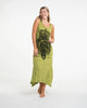 Sure Design Womens Hamsa Lotus Long Tank Dress in Lime